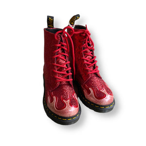 Incredible Glitter Flame Pascal Doc Martens