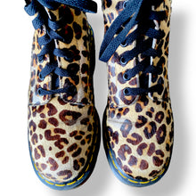 Load image into Gallery viewer, Vintage Leopard Print Pony Hair Doc Martens
