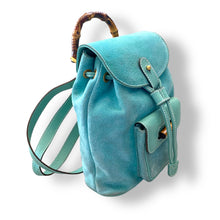 Load image into Gallery viewer, Vintage Suede Gucci Bamboo Backpack
