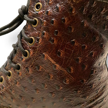 Load image into Gallery viewer, Dr. Martens Vintage Ostrich Embossed 8-Eye Boots in Deep Brown
