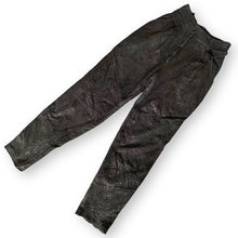 Load image into Gallery viewer, Vintage Jean Pierre Michelet Croc-Embossed Suede Leather Pants
