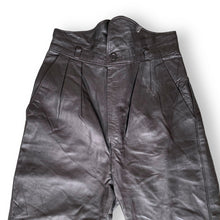 Load image into Gallery viewer, Black High Waist Detail Leather Pants
