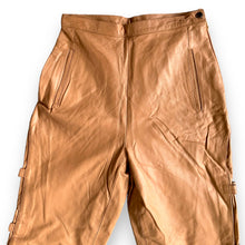 Load image into Gallery viewer, Vintage Camel Leather Buckle Detail Pants

