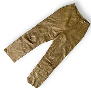 Stunning Olive Green Leather Pants