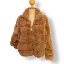 Load image into Gallery viewer, Preloved Soft Caramel Faux Fur Jacket
