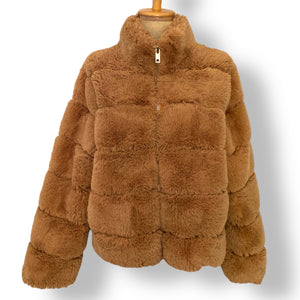 Preloved Soft Caramel Faux Fur Jacket