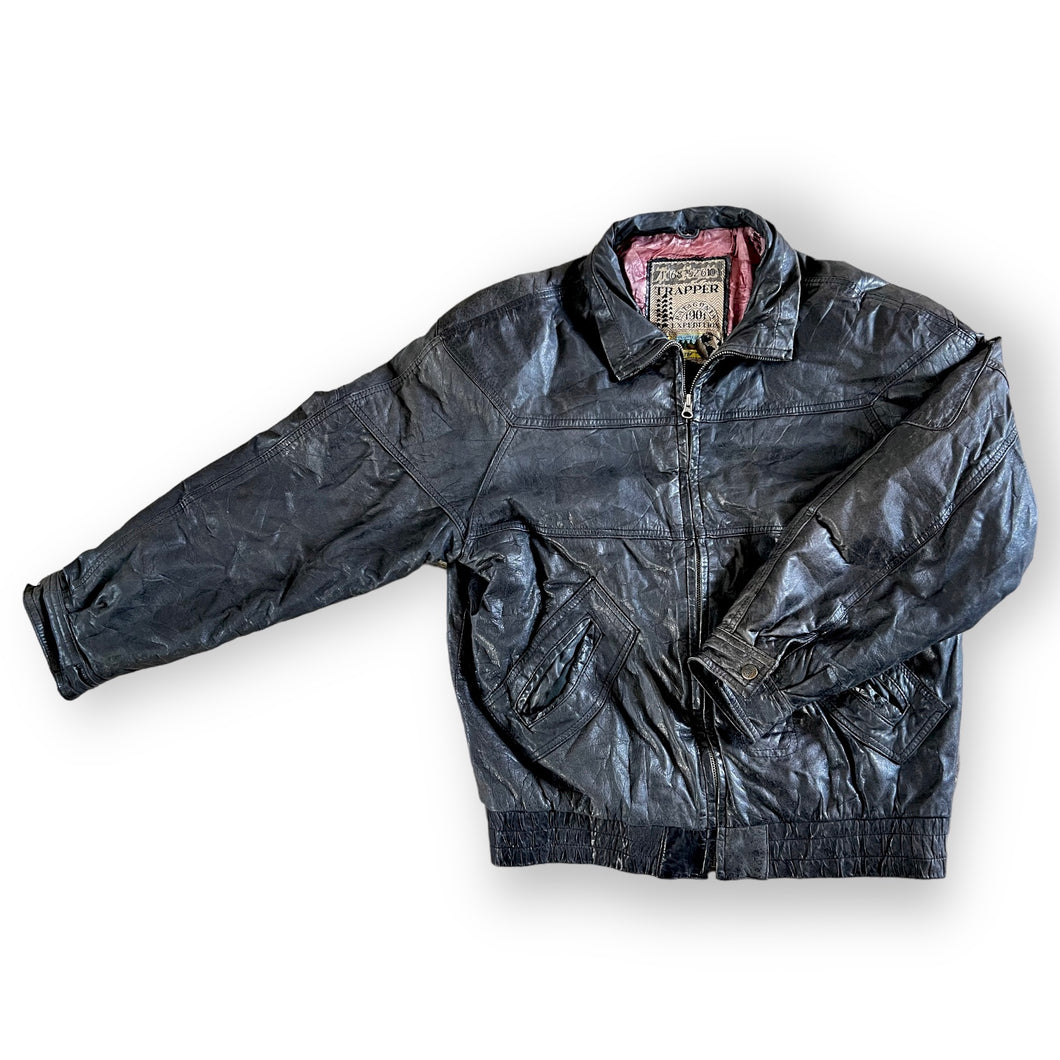 Trapper clearance leather coat