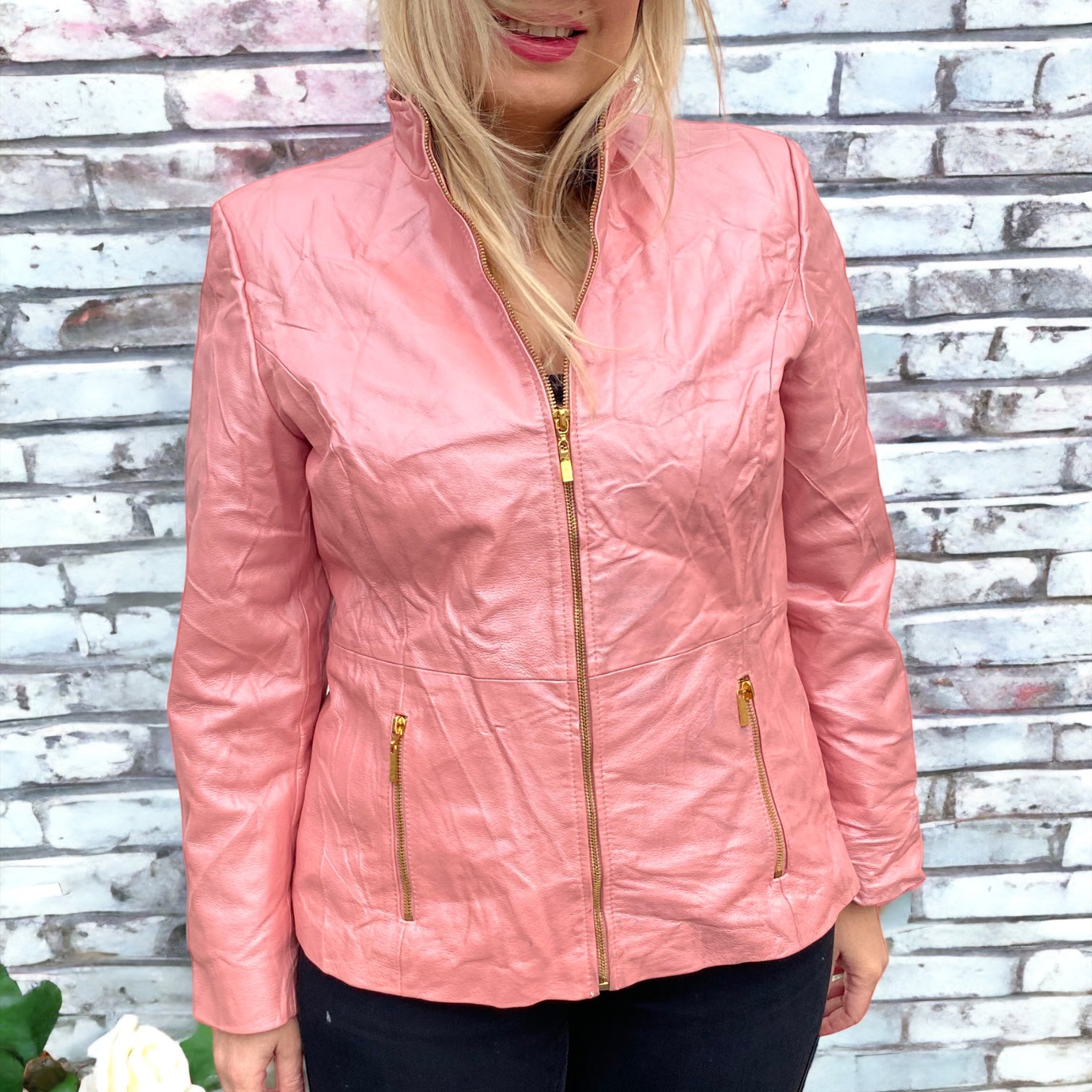 Pink hotsell metallic jacket