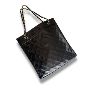 Vintage Chanel Matelassé Lambskin Chain Tote