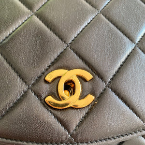 Vintage Chanel Quilted Lambskin Flap Bag with Tassel & Knotted Strap