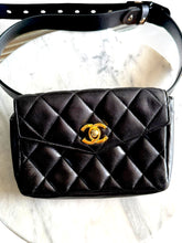 Load image into Gallery viewer, Vintage Chanel Lambskin Quilted Belt Bag with CC Turnlock (Early 1990s)
