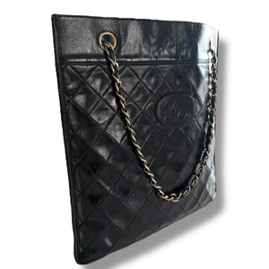 Vintage Chanel Matelassé Lambskin Chain Tote