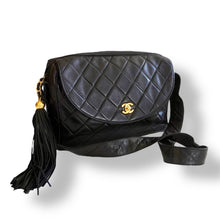 Load image into Gallery viewer, Vintage Chanel Quilted Lambskin Flap Bag with Tassel &amp; Knotted Strap

