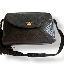 Load image into Gallery viewer, Vintage Chanel Quilted Lambskin Flap Bag with Tassel &amp; Knotted Strap
