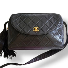 Load image into Gallery viewer, Vintage Chanel Quilted Lambskin Flap Bag with Tassel &amp; Knotted Strap
