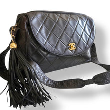 Load image into Gallery viewer, Vintage Chanel Quilted Lambskin Flap Bag with Tassel &amp; Knotted Strap
