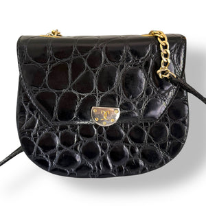 Vintage Italian Mock Croc Crossbody