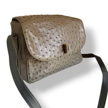 Load image into Gallery viewer, Vintage Ostrich Shoulder Bag in Sage Khaki
