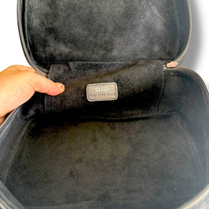 Vintage Gucci Black Suede Vanity Case with Horsebit Handle (Early 2000s)