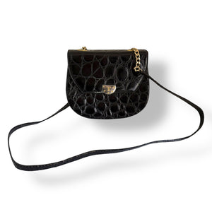 Vintage Italian Mock Croc Crossbody
