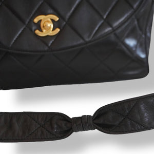 Vintage Chanel Quilted Lambskin Flap Bag with Tassel & Knotted Strap