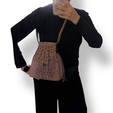 Load image into Gallery viewer, Vintage Ostrich Bucket Bag – Rare &amp; Remarkable
