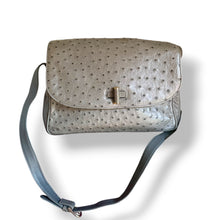 Load image into Gallery viewer, Vintage Ostrich Shoulder Bag in Sage Khaki
