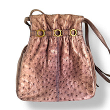 Load image into Gallery viewer, Vintage Ostrich Bucket Bag – Rare &amp; Remarkable
