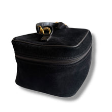 Load image into Gallery viewer, Vintage Gucci Black Suede Vanity Case with Horsebit Handle (Early 2000s)
