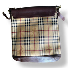 Load image into Gallery viewer, Vintage Burberry Unisex Leather &amp; Nova Check Messenger Bag
