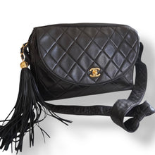 Load image into Gallery viewer, Vintage Chanel Quilted Lambskin Flap Bag with Tassel &amp; Knotted Strap
