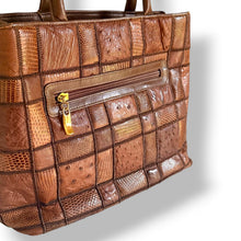 Load image into Gallery viewer, Vintage Exotic Patchwork Top Handle Bag
