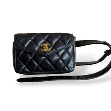 Load image into Gallery viewer, Vintage Chanel Lambskin Quilted Belt Bag with CC Turnlock (Early 1990s)
