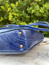 Load image into Gallery viewer, A Via La Moda “Kim” Midnight Blue Ostrich Leg Crossbody
