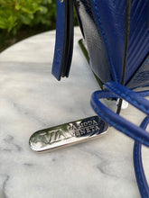 Load image into Gallery viewer, A Via La Moda “Kim” Midnight Blue Ostrich Leg Crossbody
