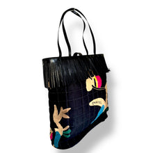 Load image into Gallery viewer, Chanel Beach Print Chocolate Bar Tote – 5-Series, 1997–1999
