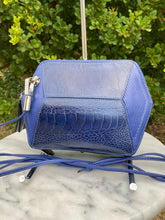 Load image into Gallery viewer, A Via La Moda “Kim” Midnight Blue Ostrich Leg Crossbody
