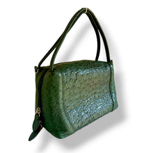 Load image into Gallery viewer, Vintage Green Ostrich Satchel
