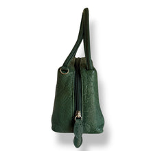 Load image into Gallery viewer, Vintage Green Ostrich Satchel
