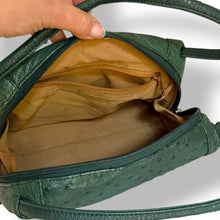 Load image into Gallery viewer, Vintage Green Ostrich Satchel
