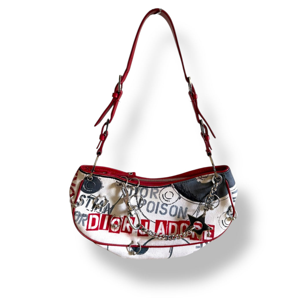 Christian Dior “Poison” Street Chic Saddle–Style Shoulder Bag – Galliano Era