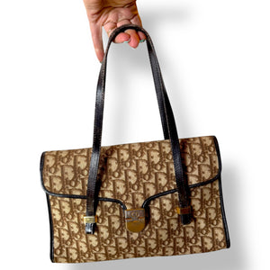 Christian Dior Monogram Top-Handle Tote – Rare Vintage Collectible