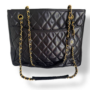 CHANEL Quilted Lambskin Shoulder Tote, c.1986–1988