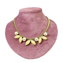 Load image into Gallery viewer, Vintage Gold-Tone Pearl &amp; Crystal Statement Necklace
