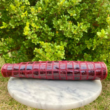 Load image into Gallery viewer, Vintage Patchwork Crocodile Leather Clutch, c. 1980s
