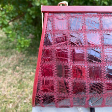 Load image into Gallery viewer, Vintage Patchwork Crocodile Leather Clutch, c. 1980s
