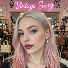 Load image into Gallery viewer, Christian Dior Pink Crystal Logo Drop Earrings, c. Early 2000s
