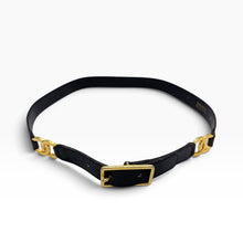 Load image into Gallery viewer, Vintage Chanel Black Leather CC Belt – Made in France
