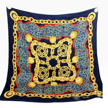 Load image into Gallery viewer, Vintage Céline Paris Gold Chain &amp; Medallion Silk Scarf
