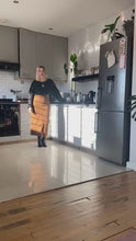 Load and play video in Gallery viewer, Vintage Leopard Print Suede Midi Skirt
